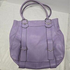 VERSUS BY VERSACE SOFT GENUINE LEATHER LILAC TOTE BAG VINTAGE Y2K